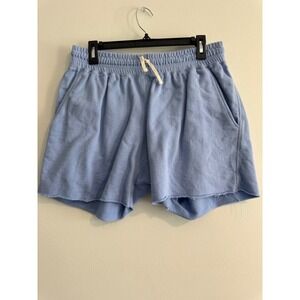 Bather French Terry Sweat Shorts Mens Medium Blue Raw Hem Loungewear Streetwear